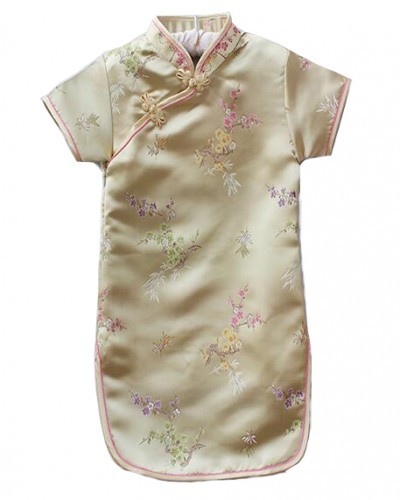 SKCC001 custom-made girl cheongsam style making children's Tang suit style performance clothing Tang suit kung fu cheongsam design children's dress style children's Tang suit specialty store detail view-1